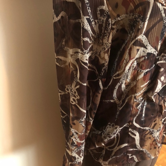 VINTAGE ruffled blouse size large - Picture 7 of 10